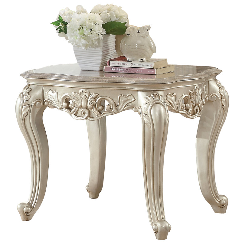 Khiabet Marble Top End Table
