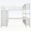 Lit mezzanine en métal pleine grandeur avec armoire, bureau en L et rangements, pour un gain d'espace et une utilisation multifonctionnelle-76393903
