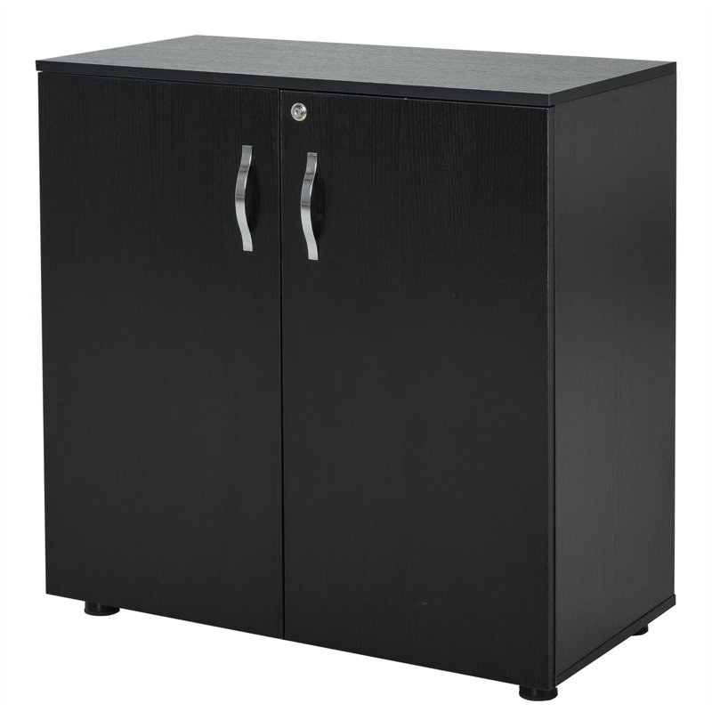 Maybrook 80cm Wide Mobile File Cabinet, Black