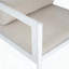 Ensemble de 2 chaises de salle à manger en aluminium toutes saisons avec coussins en tissu beige, capacité de 300 lb-1267734383