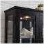 Vitrine lumineuse en verre avec tablettes réglables - Vitrine élégante à 2 portes et tiroir intégré, ampoule incluse - NOIR