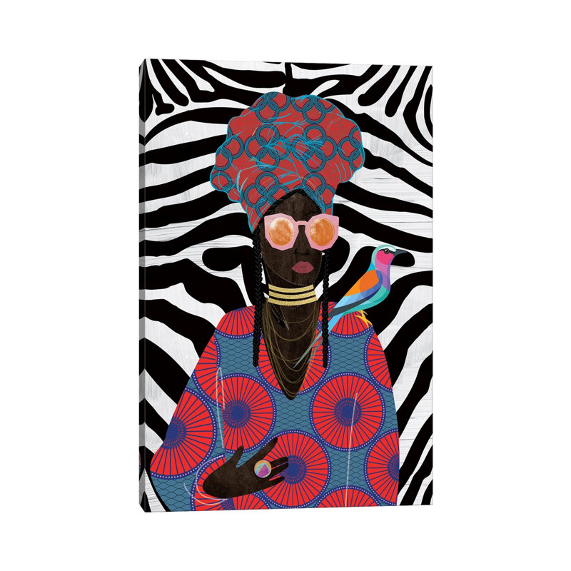 «Modern Turban Queen II» par Nikki Chu - reproduction, Toile tendue, H 40 po x l 26 po x P 1,5 po