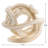 White Gold Flake 4.5" Abstract Art Glass Knot Handmade Decorative Decor Accent-1332756506-1332756504