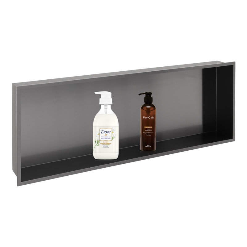 Niche encastrée rectangulaire 36 po x 12 po H 36 po x 12 po, Noir