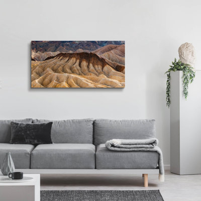  «Mort Valley - Zabriskie Point Lines» par Epic Portfolio, art mural en verre acrylique, 48 po x 24 po