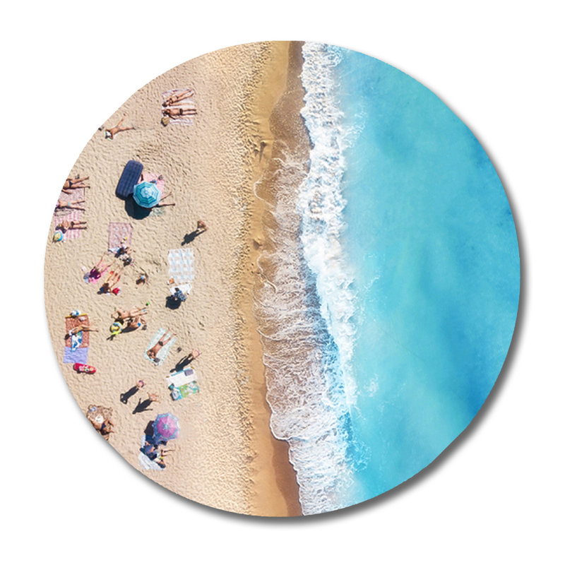 Beach Balance - Unframed Photograph, 46" H x 46" W x 1" D, Aluminum