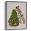 Échelle de bouledogue français de Noël, reproduction encadrée en bois massif-378128903