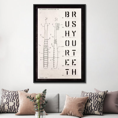 «Toothbrush Brevet Print», impression sur toile