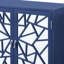 Console bleue à 2 portes - Armoire en bois et miroir pour le hall d'entrée du couloir à motif géométrique