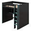 Lit mezzanine double avec bureau, lit mezzanine avec garde-robe ouverte et compartiments de rangement, cadre de lit multifonctionnel avec lumières RVB-150461414