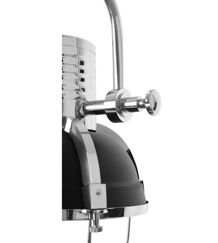 Gleason 1 - Light Dome Pendant, Matte Black/Chrome