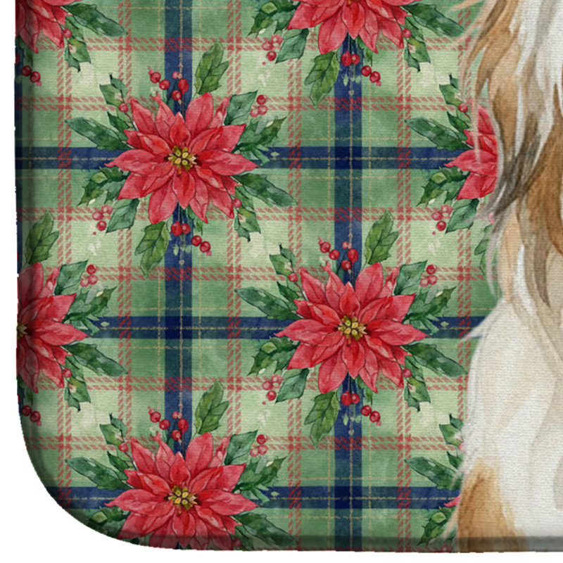 Tapis de séchage blanc et brun clair, Blanc/Brun clair