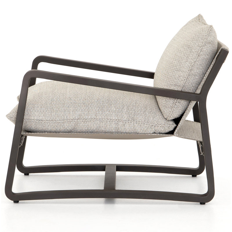 Lane Outdoor Teak Lounge Chair, Bronze, Faye Ash
