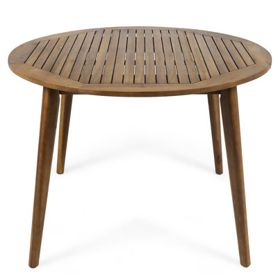 Wood Table In Gray, 48.44" X 48.44", Stylish And Functional Patio Addition