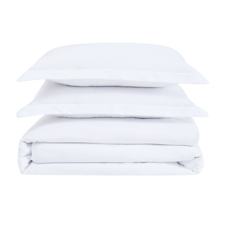 Ensemble de housse de couette en microfibre Cannon Heritage, Blanc, Housse de couette grand et 2 taies décoratives