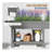 Large Elevated Wooden Raised Garden Bed - Grey Finish Planter Box with Divided Planting Sections