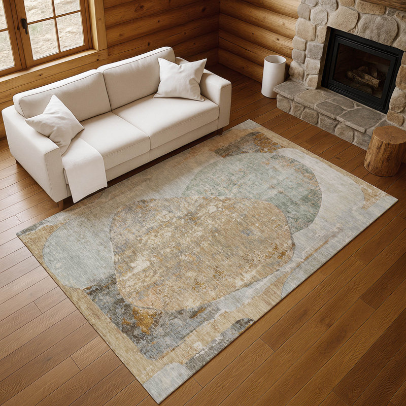 Premium Machine Washable Marasco AMF1635 Modern Rug, Rectangle 10' x 14'