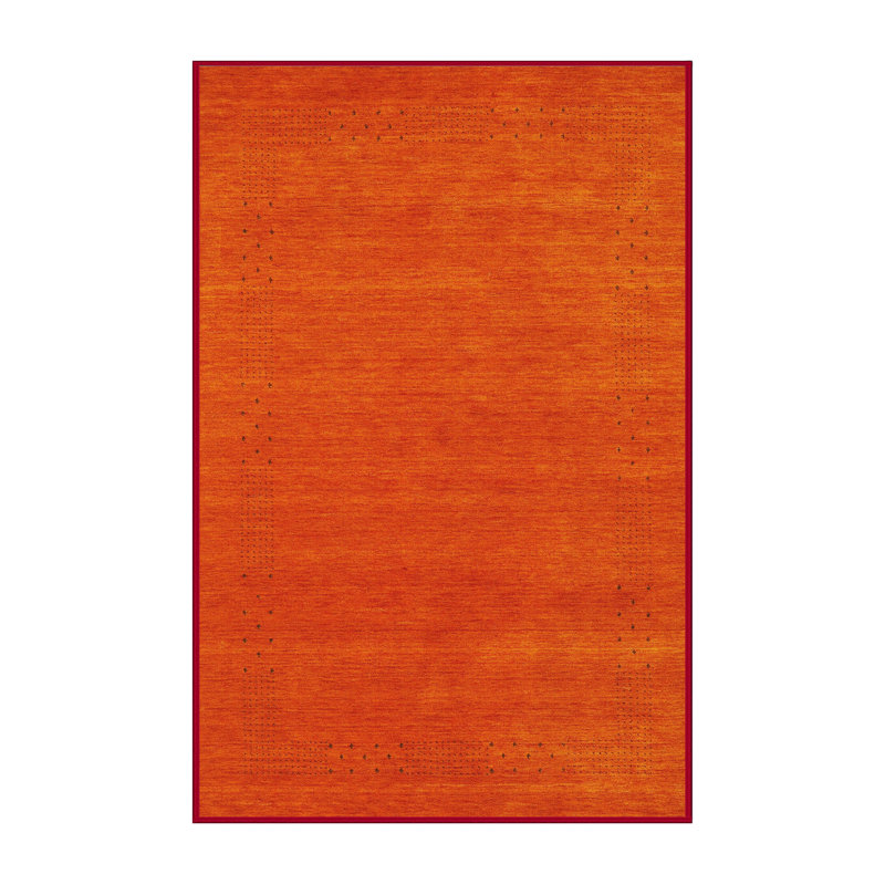 Tapis de zone rouge contemporaine, Rectangle 7 pi x 10 pi