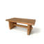 Table basse en bois massif 47,24 po, table basse Wabi-Sabi en grain naturel, finition à base d'eau mate pour le salon