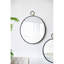 Miroir mural 24 po x 27 po avec cadre noir, miroir décoratif minimaliste contemporain pour le salon, le vestibule, le vestibule, la chambre à coucher