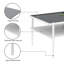 Table basse rectangulaire avec plateau en verre trempé, table moderne, table à thé-1174396337