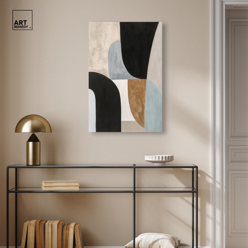 Art géométrique «Boho» par Art Remedy, H 30 po x l 20 po, Toile tendue