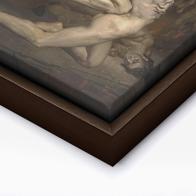 Dante et Virgile en enfer, Canvas, Brown Framed, 11"H x 14"W