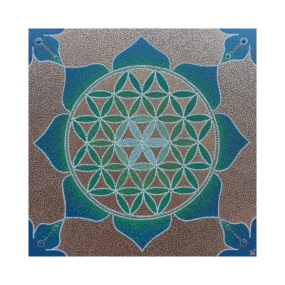 Flower of Life Mandala 1 Piece Wrapped Canvas Wall Art