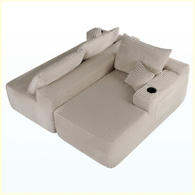 Modern Modular Sectional Sofa with Storage Red