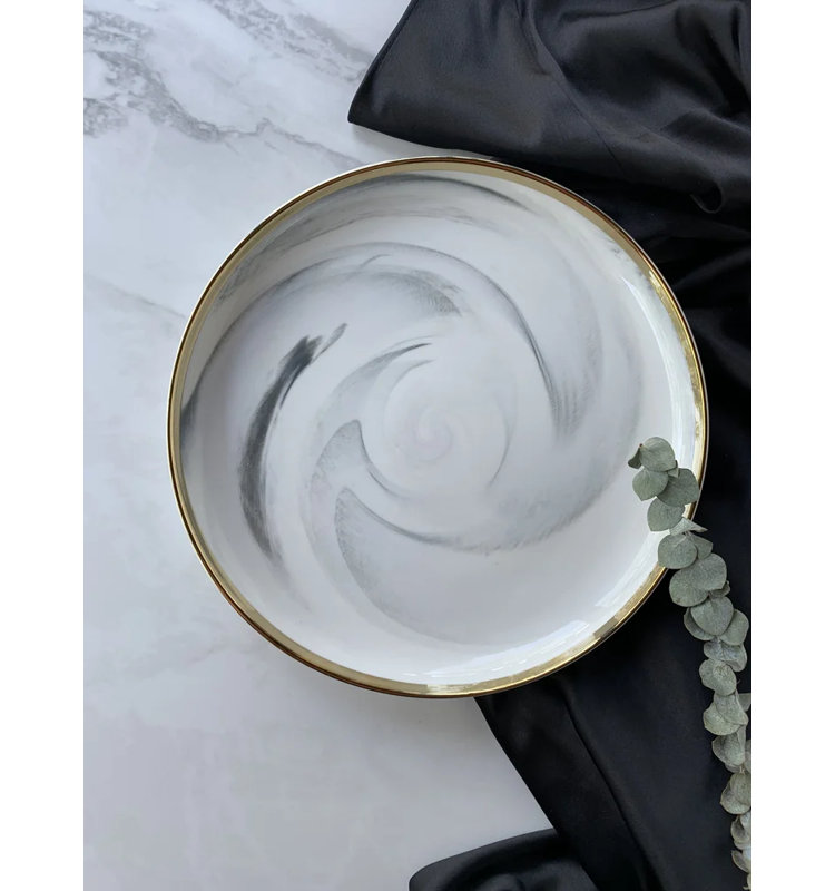 Assiette en marbre avec garniture dorée The Luxury Collection - grand 10