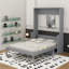 Grand lit escamotable avec bureau, DEL et USB-1270658798