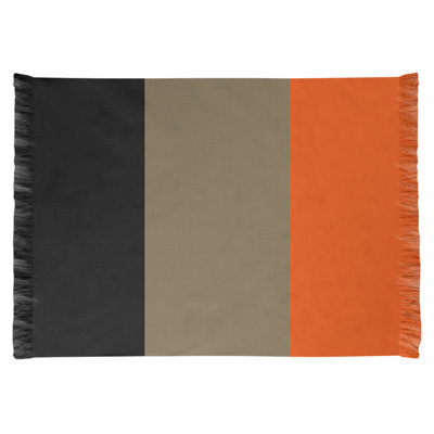 Tapis noir à rayures de hockey national