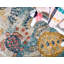 Tapis abstrait bleu / crème Higley-1269928176