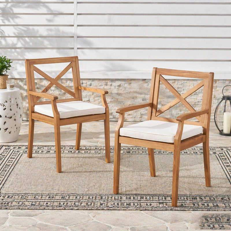 Chaise longue de patio 2 pièces, Cream
