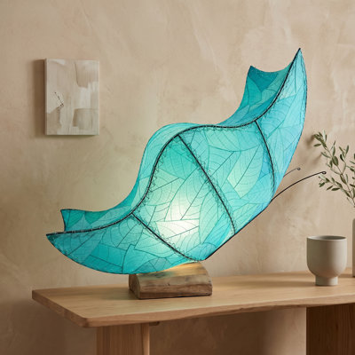  Grande lampe de table papillon bleu mer