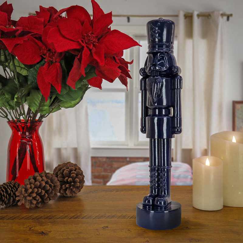 Décoration de Noël casse-noisette, H 18,00 po x l 4,33 po x P 5,12 po, Bleu marine