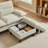 86.22" Chenille Sectional Sofa With Ottoman-30534548