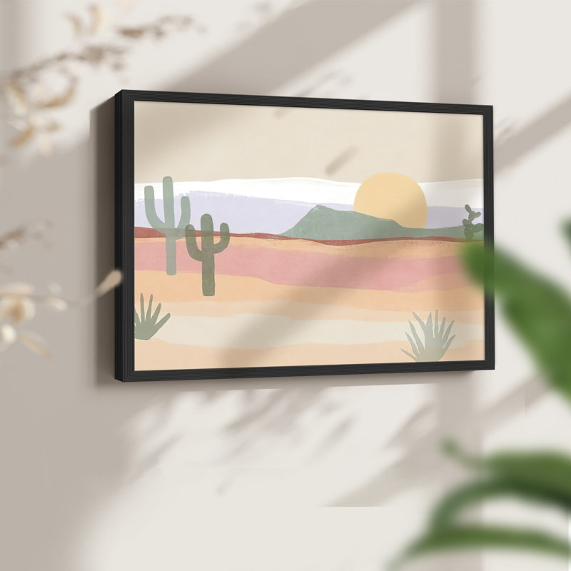 Cactus Plateau I -Framed Print - Restickable