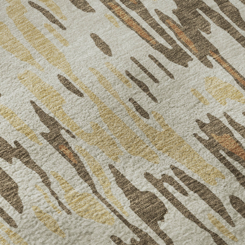 Premium Machine Washable Jahnke AMF986 Stripes Rug, Rectangle 2 pi 6 po x 3 pi 10 po