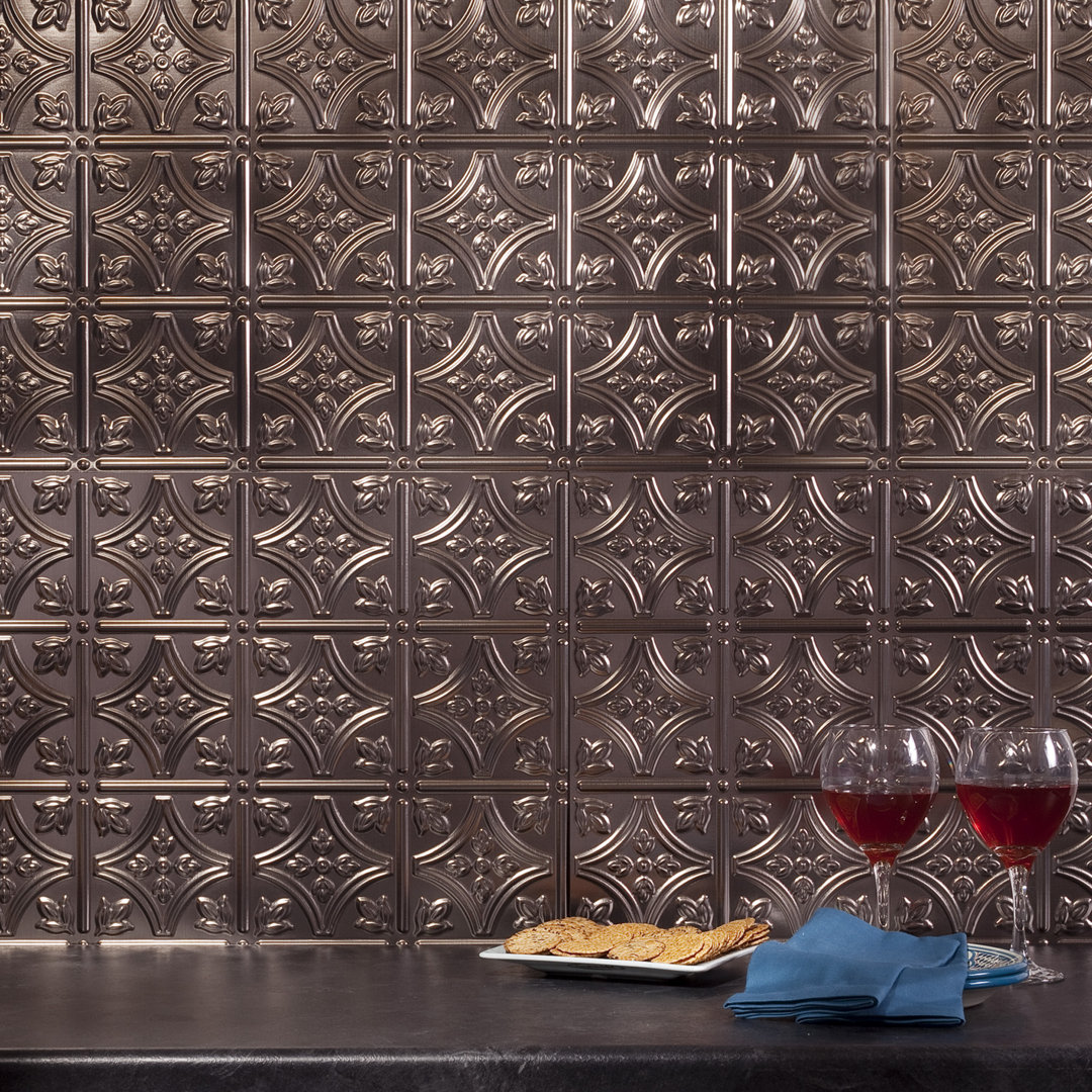 FASÄDE Traditional Style/Pattern 1 Decorative Vinyl 18in x 24in Backsplash Panel (Set of 5) Fasade