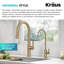 Robinet filtre à eau à poignée simple KRAUS Oletto pour osmose inverse-88545972