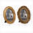 Vintage Inspired Oval Picture Frame Set of 2 - Decorative Gold & Metallic Tabletop Photo Frames with Glass for Home Decor, Entryway or Living Room Display - 8"