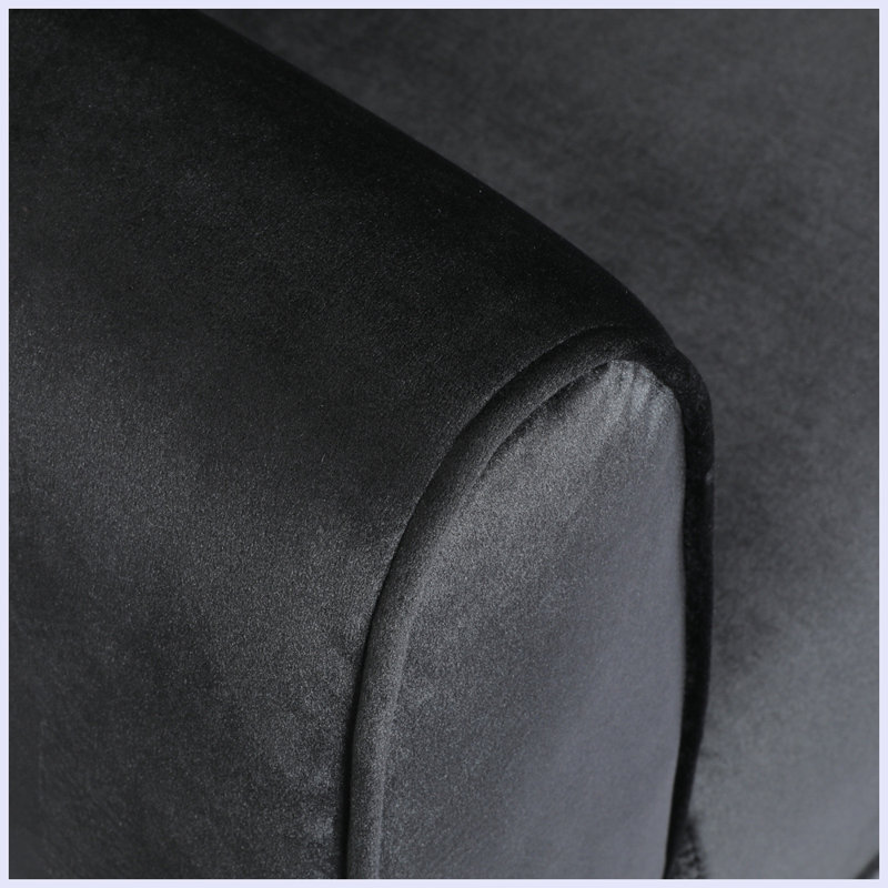 Upholstered 83.25'' Sofa, Black