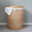 JVL Acacia S/4 Round Willow Linen Basket and Waste Paper Bins - Honey