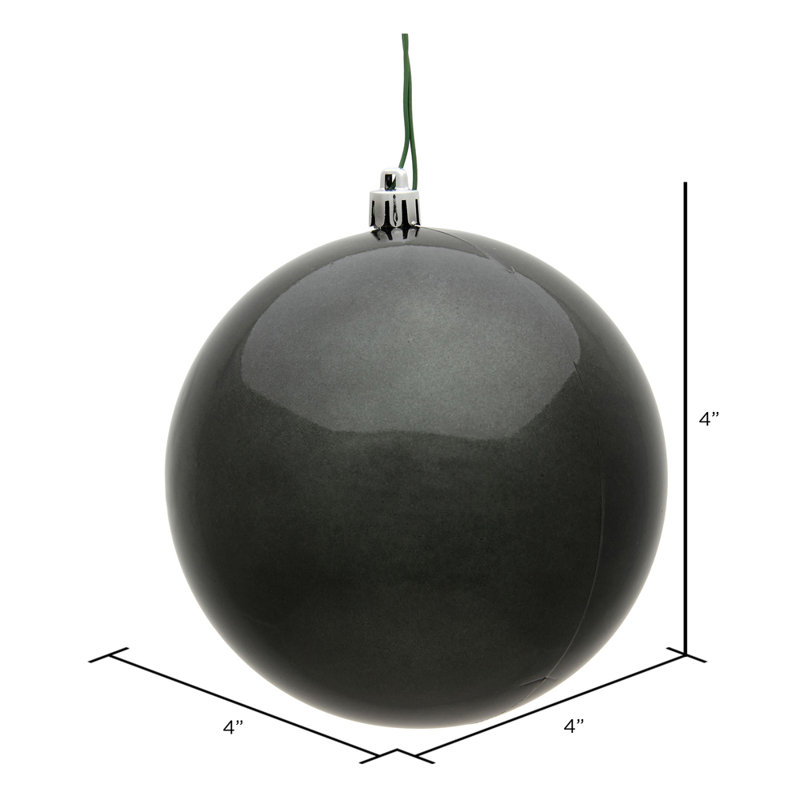 Ornement boule des Fêtes seulement, H 4 po x l 4 po x P 4 po, Étain