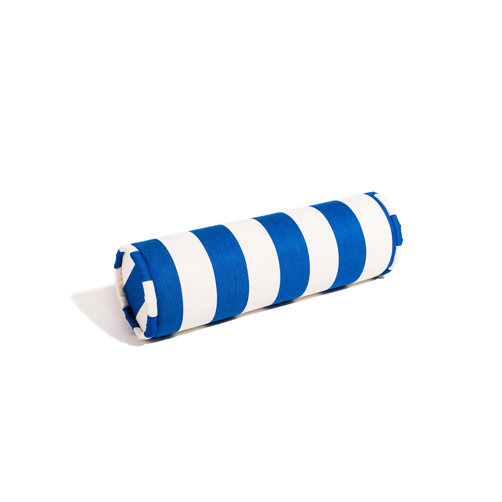 Calvi Outdoor Bolster, Blue Striped