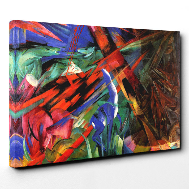 Deer in the Forest by Franz Marc - Wrapped Canvas, 70cm H x 100cm W