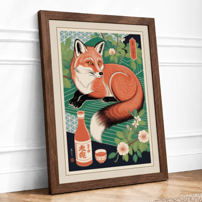 Fox Among the Botanicals Boho - Framed Print