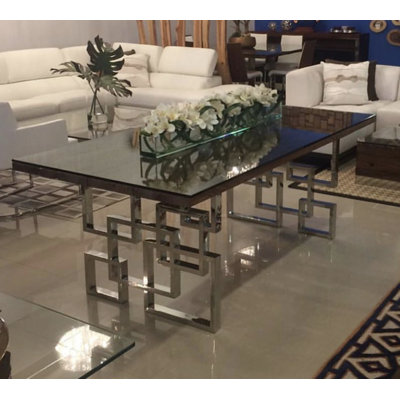 Cedar Rectangular Solid Wood Top Dining Table