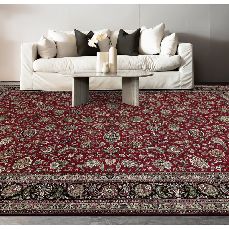 Jahan Wool Oriental Area Rug in Rust